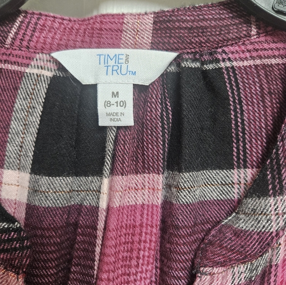 New with tags Women's Time N Tru size Medium lightweight Flannel dress - Picture 2 of 6